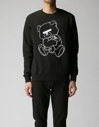 UNDERCOVER Basic Bear Logo Sweat shirts, Black