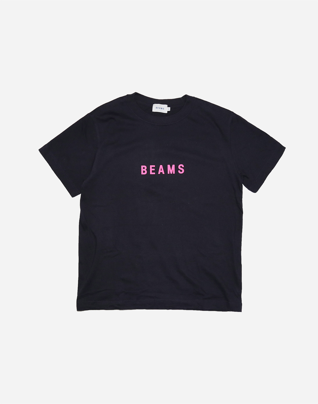 BEAMS Logo Half T-Shirt, Navy
