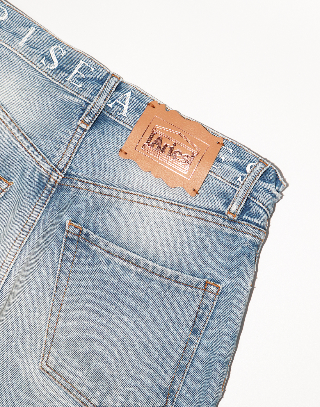 ARIES Logo Lilly Jeans, Light Wash
